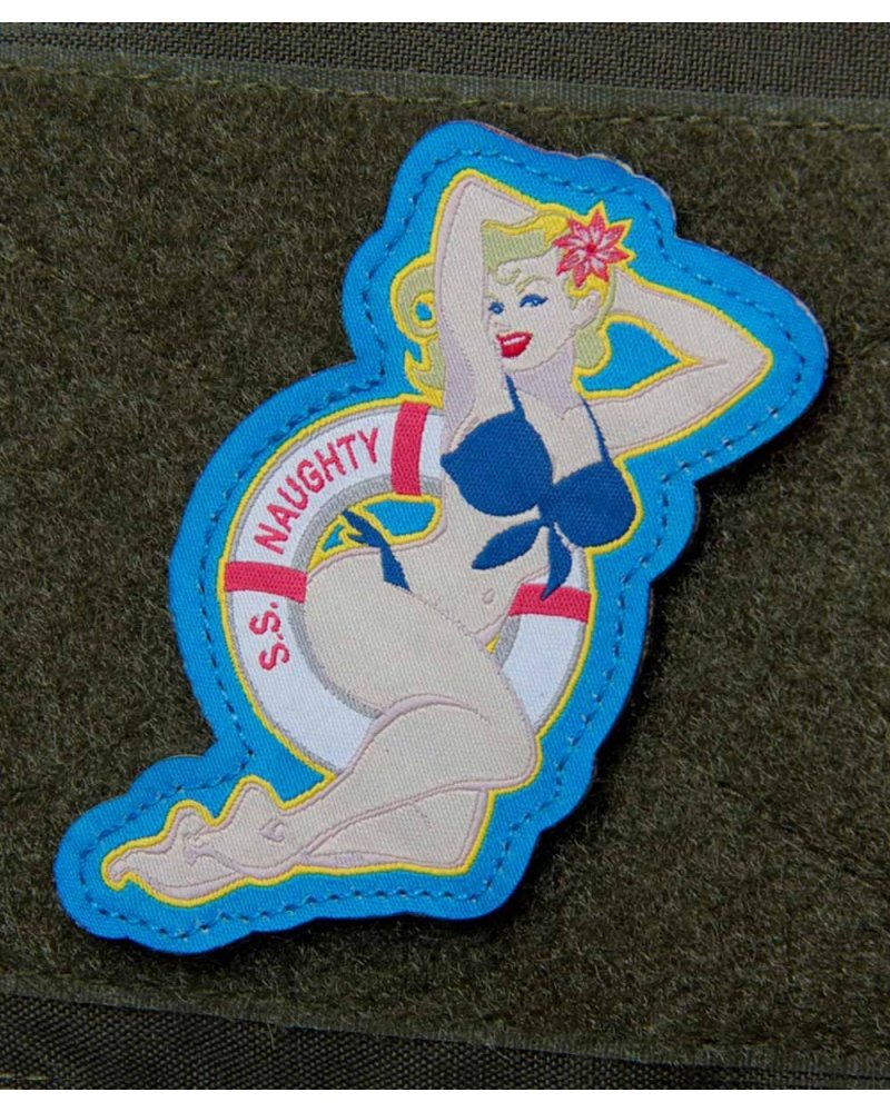 Morale Patch "SS Naughty Pinup" MIL-SPEC MONKEY - vue sur velcro | SPECIALFORCE