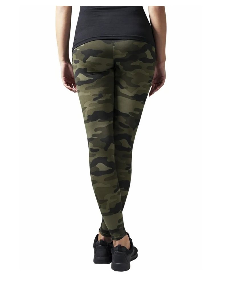 Leggings Femme URBAN CLASSICS camouflage kaki - vue de dos | SPECIALFORCE