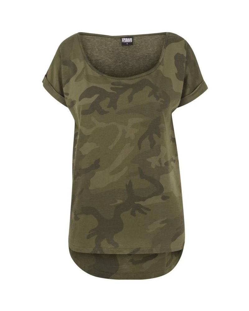 T-Shirt Femme Camouflage URBAN CLASSICS - vue de face | SPECIALFORCE