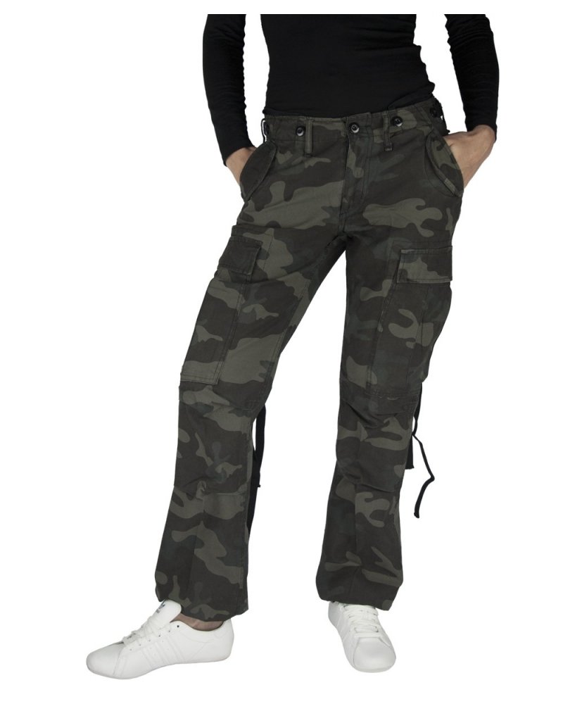 Pantalon Treillis Femme Militaire M-65 BRANDIT Black Camo - vue de face | SPECIALFORCE Pantalon Treillis Femme Militaire M-65 BRANDIT Black Camo - vue de face | SPECIALFORCE
