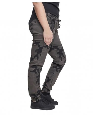 Pantalon Jogging Militaire Femme - Dark Camo URBAN CLASSICS - vue de profil 2 | SPECIALFORCE