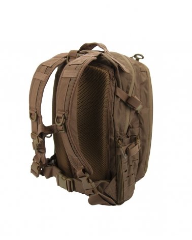 sac à dos militaire imperméable beige coyote 101 INC "Hexagon" vue de dos
