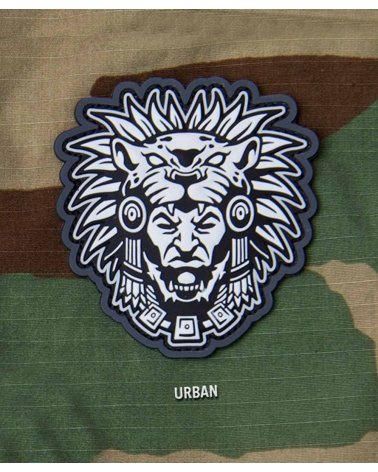 Morale Patch PVC "Aztec Warrior Head" Urban grey MIL-SPEC MONKEY | SPECIALFORCE