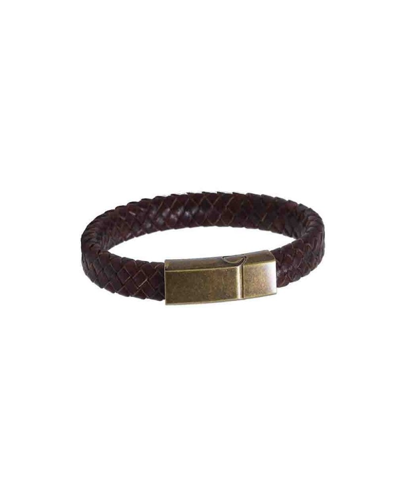 Bracelet Vintage Tressé marron foncé