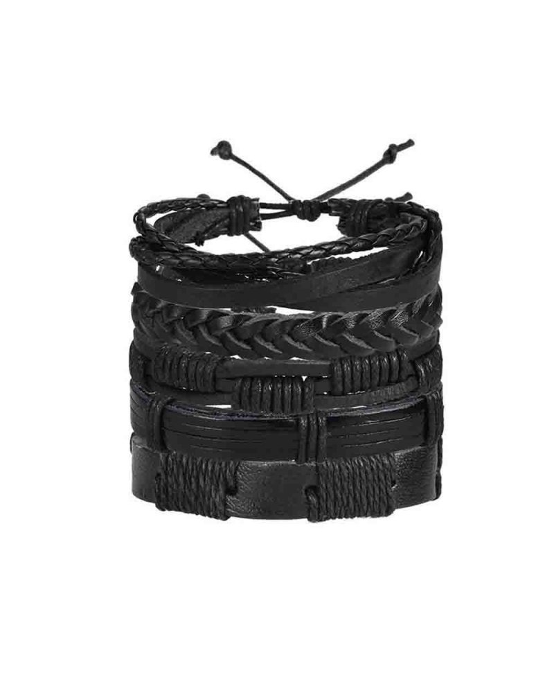 Set noir 5 Bracelets