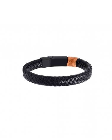 Bracelet Tressé noir & Cordelette orange | SPECIALFORCE