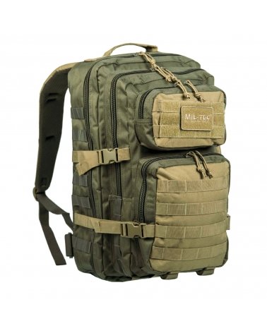 sac à dos militaire tactique bi colore MIL-TEC US Assault Ranger Kaki/Coyote