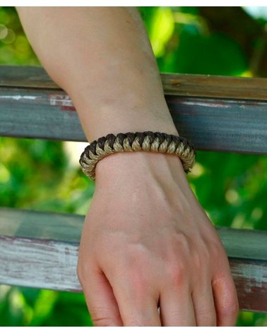 Bracelet Chanvre Tressé sur modèle - coloris naturel / marron | SPECIALFORCE