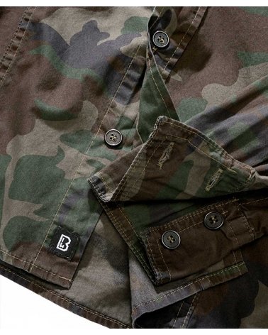 Chemise Homme SlimFit BRANDIT camouflage - zoom bas de chemise | SPECIALFORCE