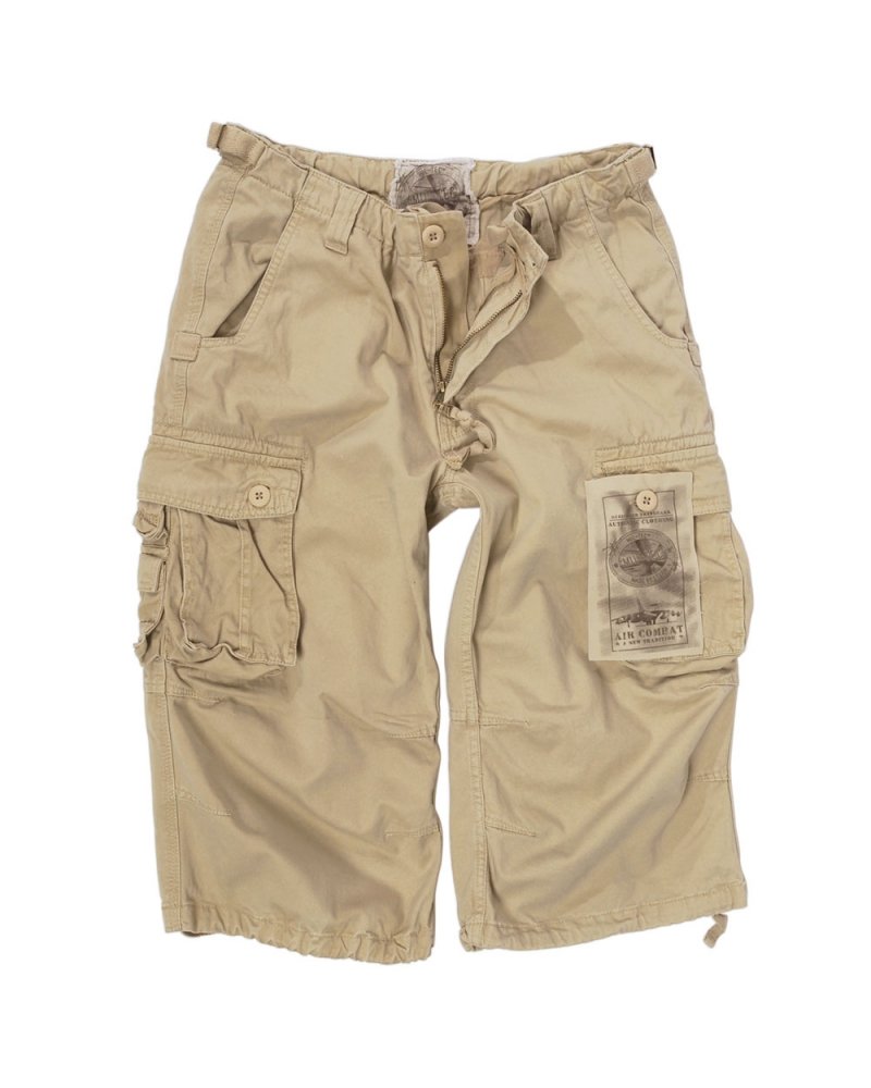 Pantalon 3/4 "Air Combat" MIL-TEC beige - vue de face | SPECIALFORCE