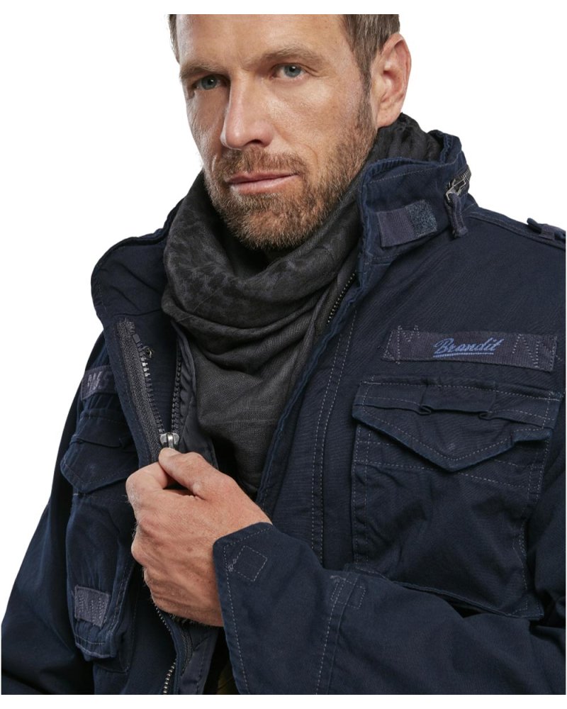 Veste Homme BRANDIT "M-65 Giant" bleue - Zoom Poitrine & Poignet | SPECIALFORCE