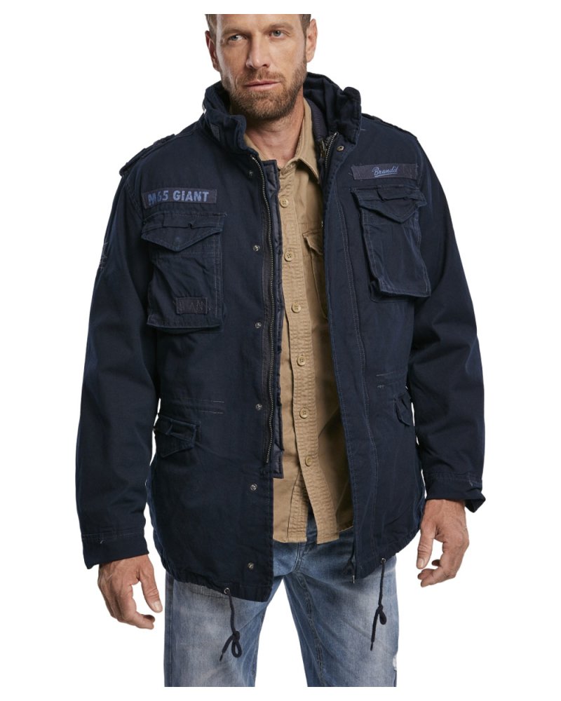 Veste Homme BRANDIT "M-65 Giant" bleue portée par modèle homme | SPECIALFORCE