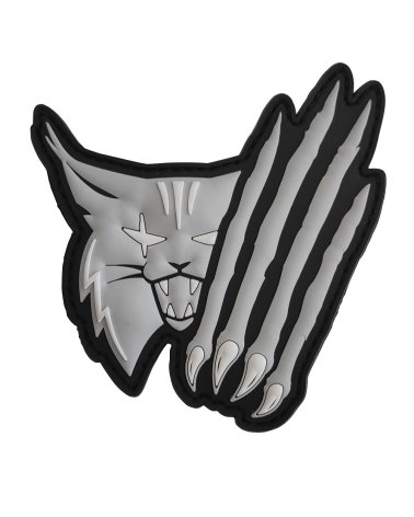Patch Velcro PVC "Lynx SPECIALFORCE" - coloris gris clair / fond noir | SPECIALFORCE
