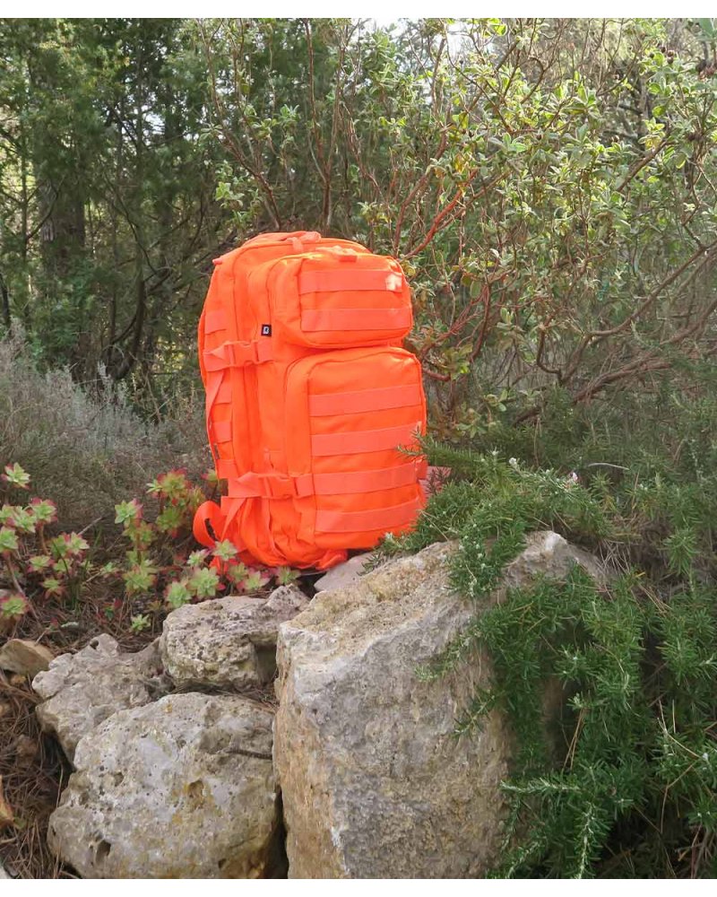 Sac à dos BRANDIT "US Cooper" 25 L orange fluo - vu en pleine nature | SPECIALFORCE