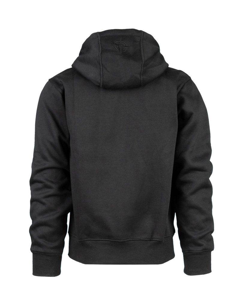 Sweatshirt Zippé à Capuche Homme FOSTEX - coloris noir - vue de dos (Hoodie "Streetfighter") | SPECIALFORCE Sweatshirt Zippé à Capuche Homme FOSTEX - coloris noir - vue de dos (Hoodie "Streetfighter") | SPECIALFORCE