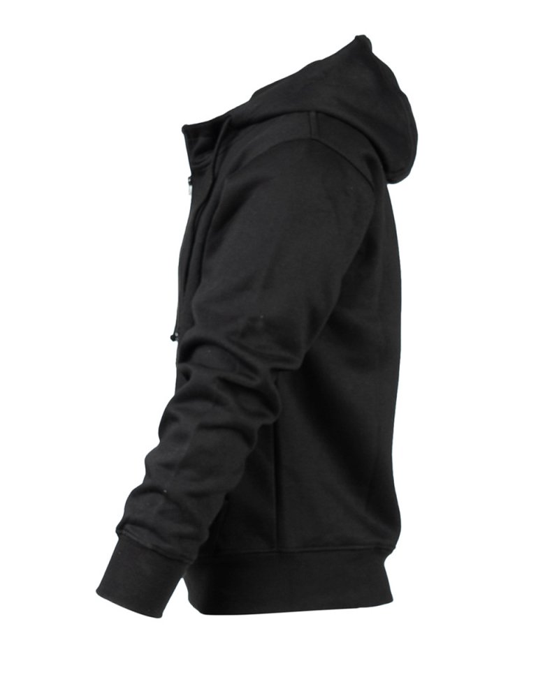 Sweatshirt Zippé à Capuche Homme FOSTEX - coloris noir - vue de profil (Hoodie "Streetfighter") | SPECIALFORCE Sweatshirt Zippé à Capuche Homme FOSTEX - coloris noir - vue de profil (Hoodie "Streetfighter") | SPECIALFORCE