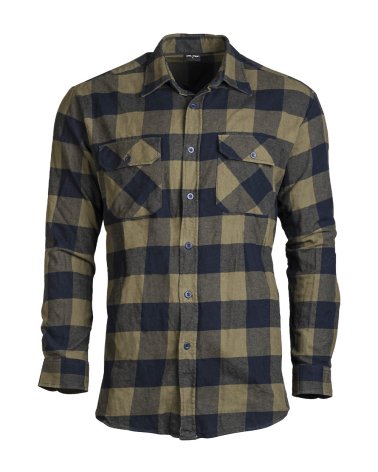 Chemise Bûcheron à carreaux Légère MIL-TEC - Coloris noir / kaki | SPECIALFORCE