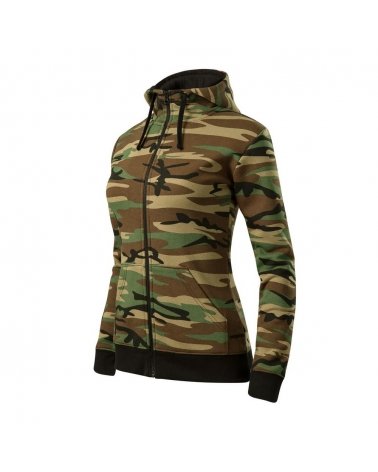 Sweatshirt Hoody Femme zippé Camouflage Forêt | SPECIALFORCE